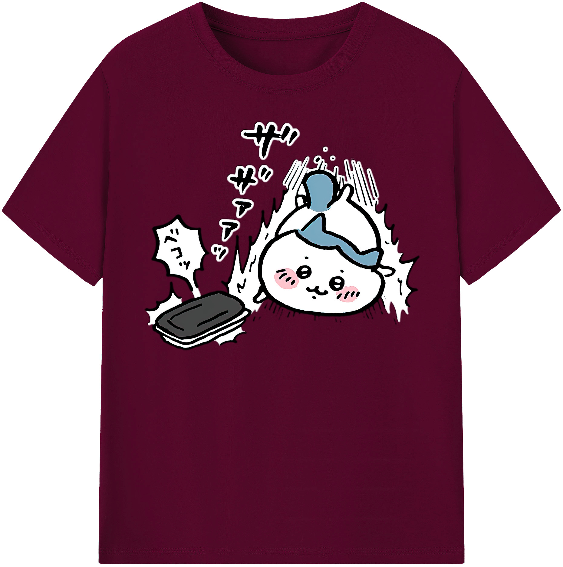 （画像用） ちいかわ ハチワレ Chii-kawa hachiware レディースカジュアルプリントTシャツ（綿100％）